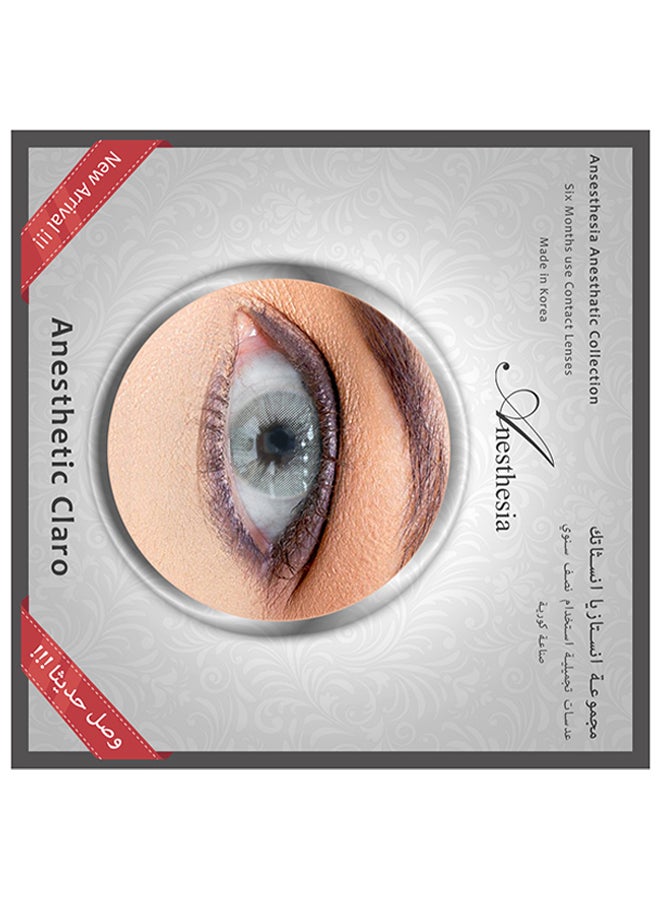 Anesthesia Anesthetic Claro (Grey And Silver) 6 Months Disposable Contact Lenses - Image 3