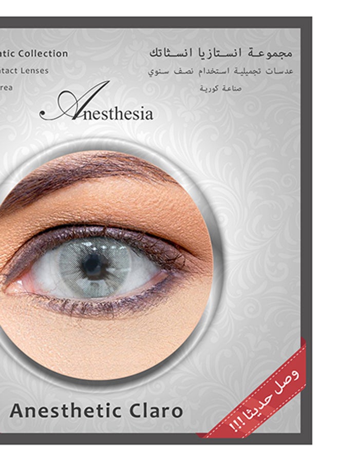 Anesthesia Anesthetic Claro (Grey And Silver) 6 Months Disposable Contact Lenses - Image 4