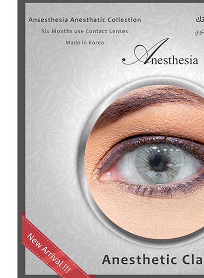 Anesthesia Anesthetic Claro (Grey And Silver) 6 Months Disposable Contact Lenses - Image 5