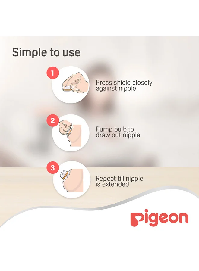pigeon Gently and Painlessly Nipple Puller With Case, BPA-free, Pink/Clear - 4902508168083