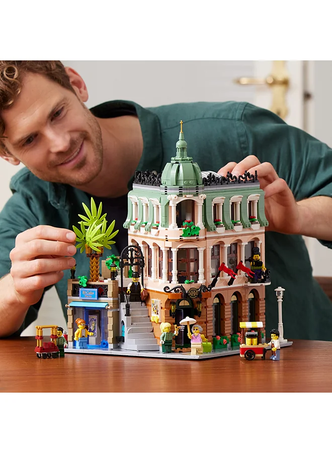 ليغو Icons Boutique Hotel 10297 Model Building Kit; Enjoy a Project for Adults Crafting a Luxurious  Hotel That’s Packed with Surprises; Includes 5 Detailed Sections and 7 Minifigures; For Ages 18+ (3,066 Pieces)