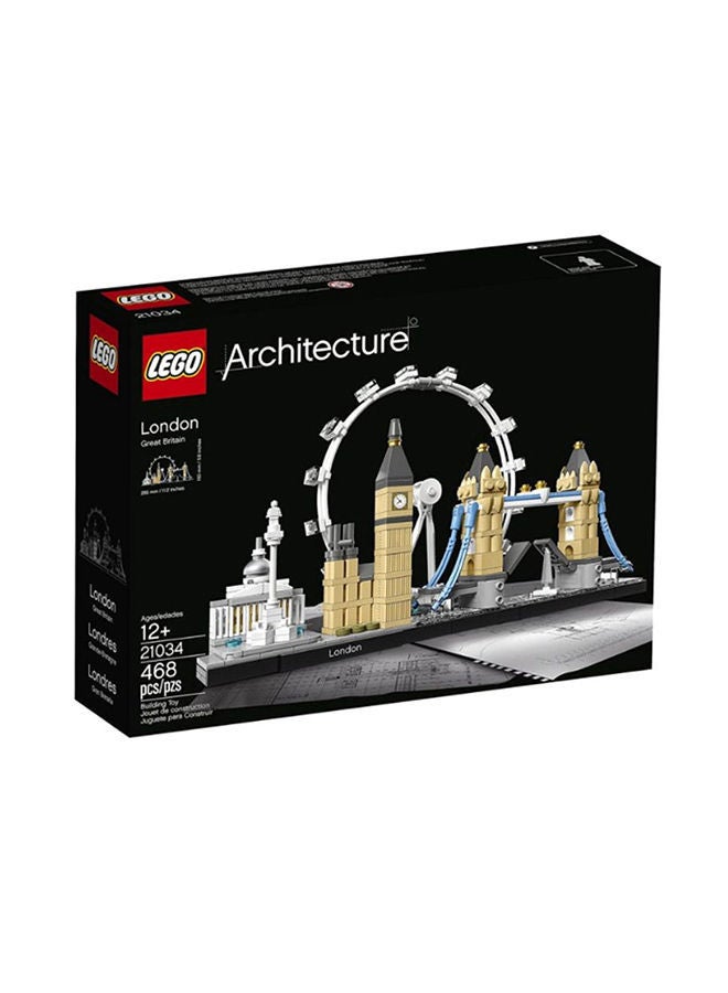 LEGO - 6174059 Lego Architecture London Building Toy Set (468 Pieces) 12+ Years 21034 468 12+ Years - Image 1