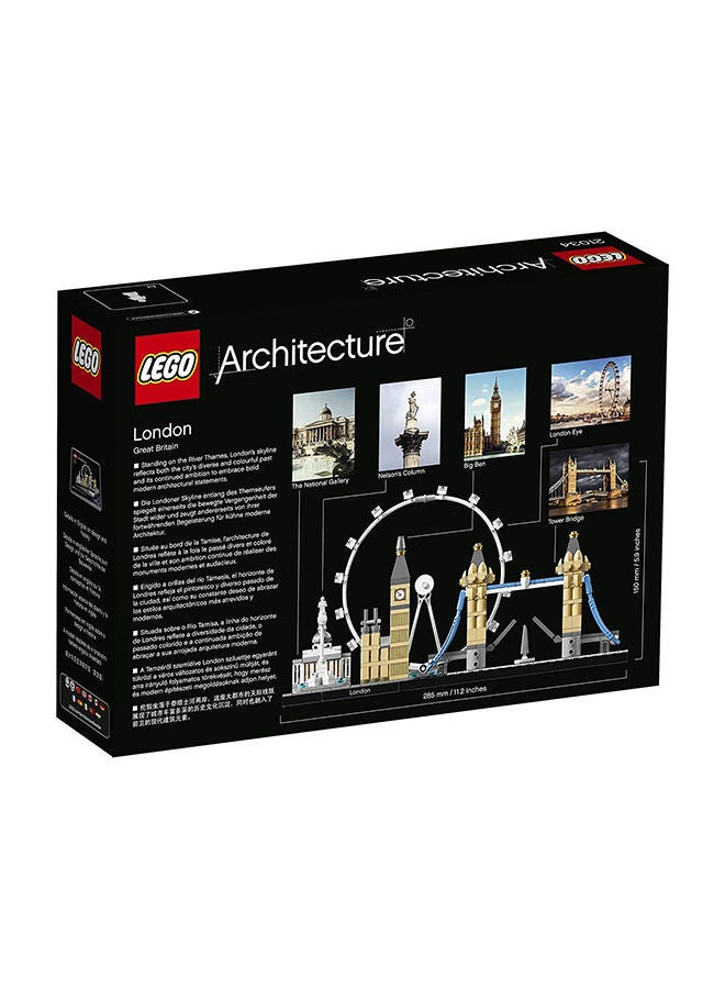 LEGO - 6174059 Lego Architecture London Building Toy Set (468 Pieces) 12+ Years 21034 468 12+ Years - Image 1