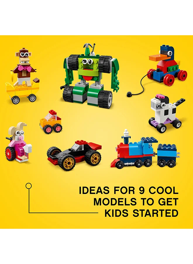 LEGO 11014 Classic Bricks And Wheels 11014 Kids’ Building Kit For Kids 4+ Years (653 Pieces) 11014 653 4+ Years