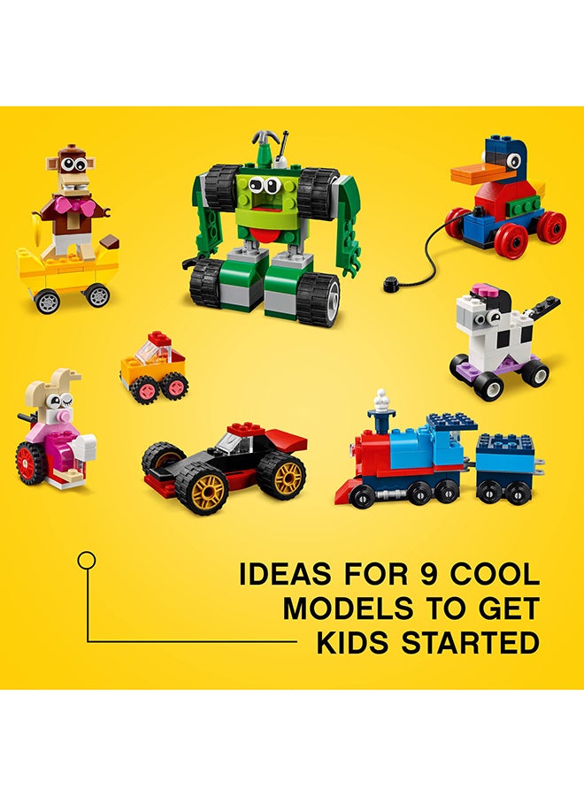 LEGO - 11014 Classic Bricks And Wheels 11014 Kids’ Building Kit For Kids 4+ Years (653 Pieces) 11014 653 4+ Years - Image 1
