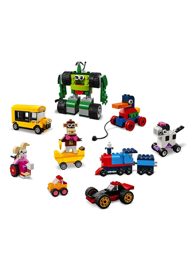LEGO - 11014 Classic Bricks And Wheels 11014 Kids’ Building Kit For Kids 4+ Years (653 Pieces) 11014 653 4+ Years - Image 1