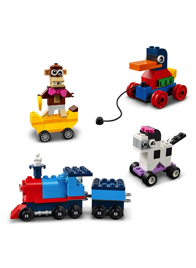 LEGO - 11014 Classic Bricks And Wheels 11014 Kids’ Building Kit For Kids 4+ Years (653 Pieces) 11014 653 4+ Years - Image 1