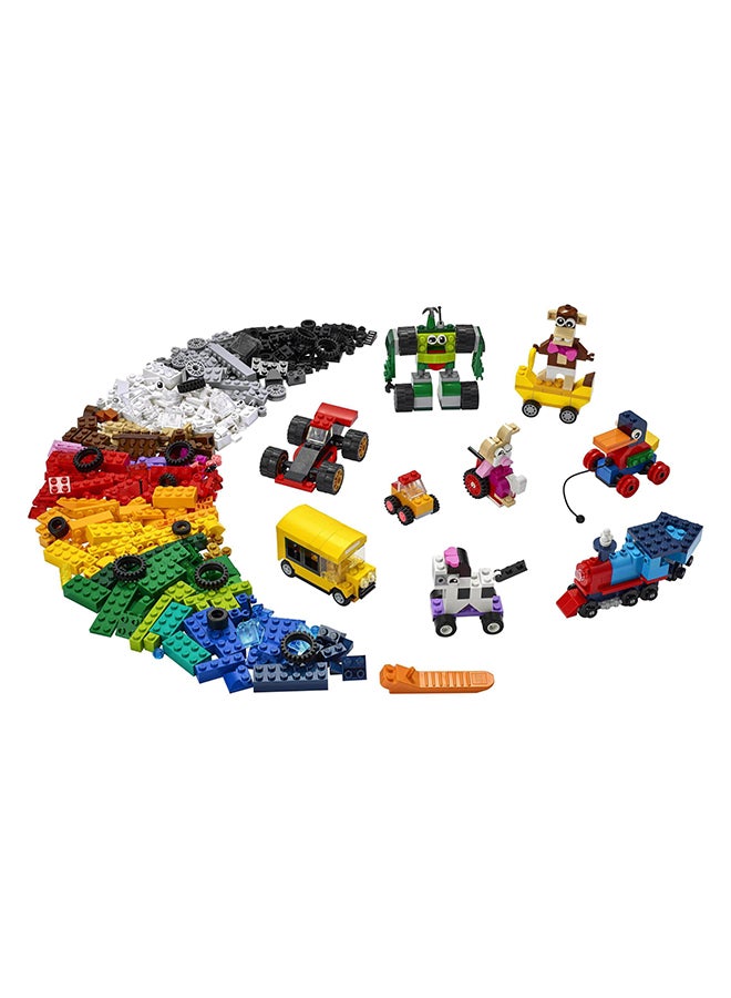 LEGO - 11014 Classic Bricks And Wheels 11014 Kids’ Building Kit For Kids 4+ Years (653 Pieces) 11014 653 4+ Years - Image 1