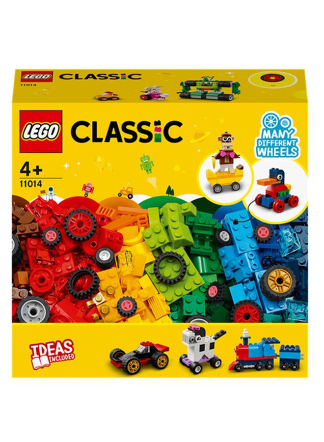 LEGO - 11014 Classic Bricks And Wheels 11014 Kids’ Building Kit For Kids 4+ Years (653 Pieces) 11014 653 4+ Years - Image 1