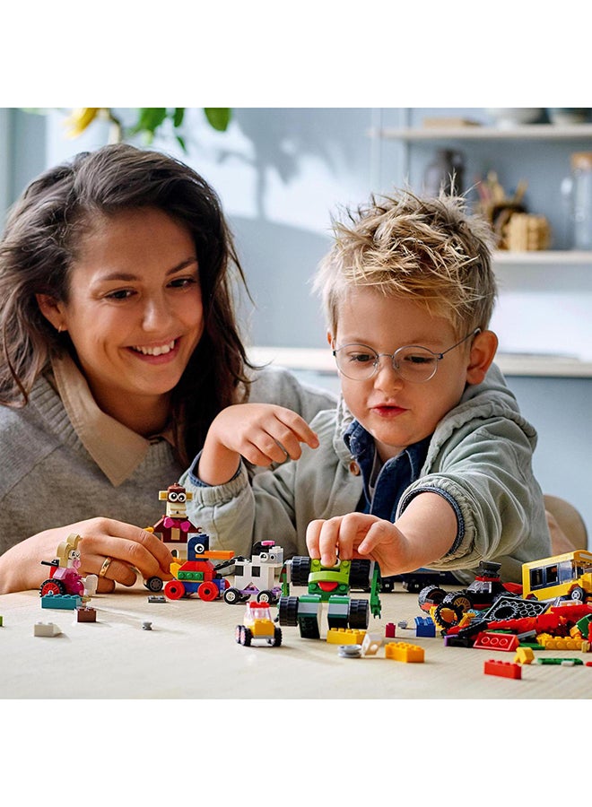 LEGO - 11014 Classic Bricks And Wheels 11014 Kids’ Building Kit For Kids 4+ Years (653 Pieces) 11014 653 4+ Years - Image 1