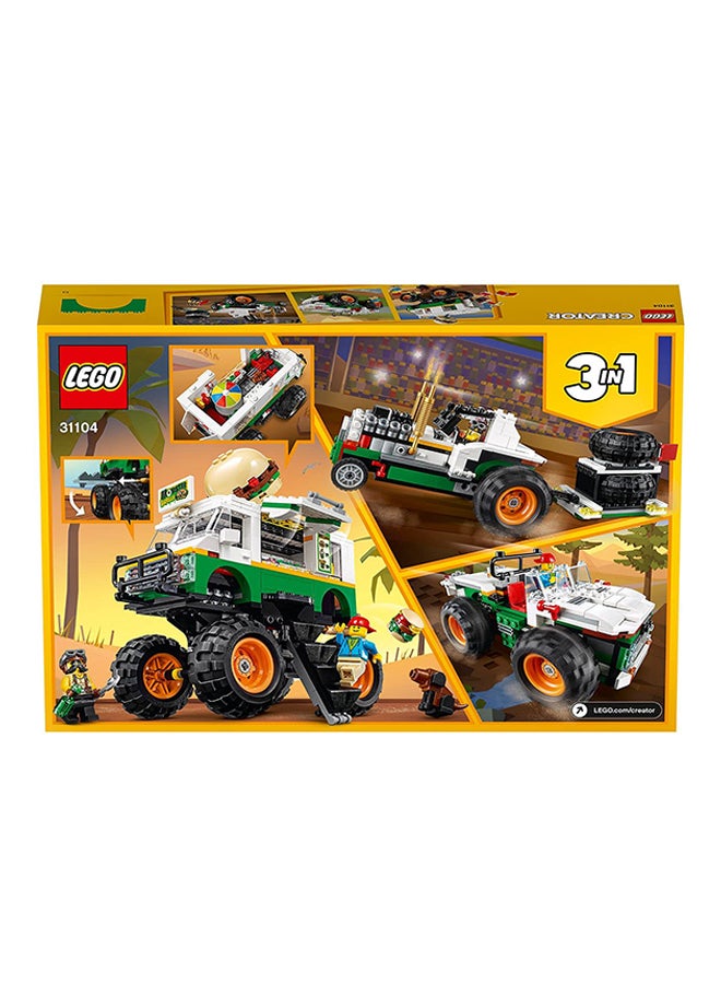 LEGO 31104 499-Piece 3 In 1 Creator Monster Burger Truck Building Blocks 499 8+ Years - Image 2