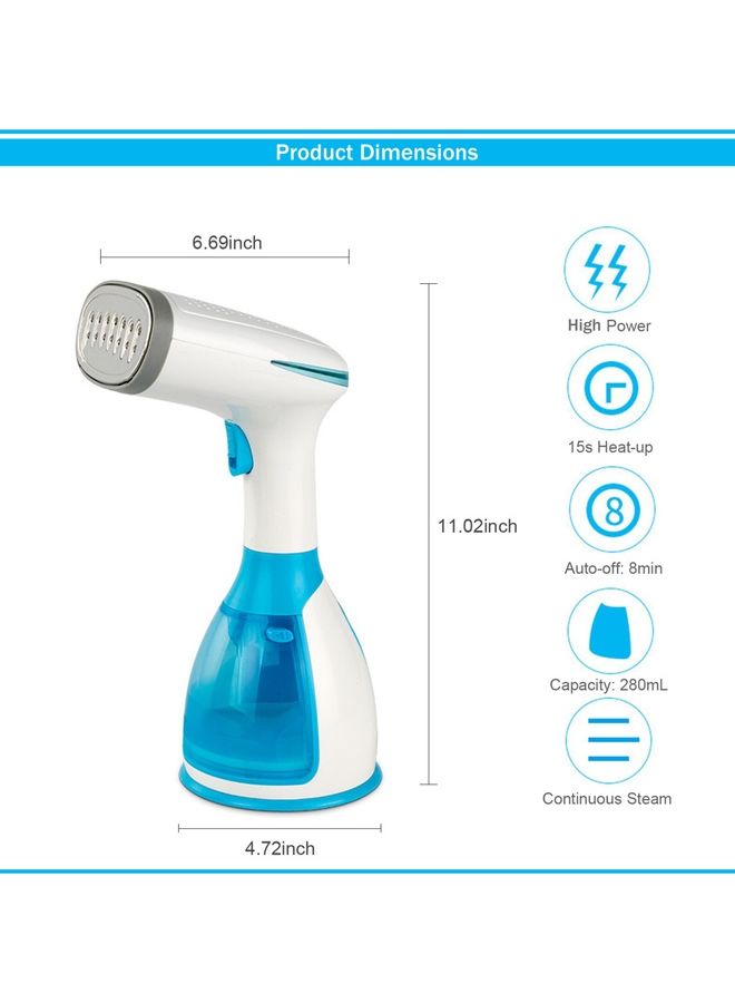 DLC Garment Steamer Handheld Fabric Steam Iron 280.0 ml 1500.0 W DLC-533 Blue  - Image 5