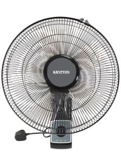 KRYPTON 16 Inch Wall Mount  Fan With Remote 60 W KNF5242 Black  - Image 1