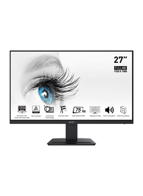PRO MP273A 27" Professional Business Monitor, FHD 100Hz Anti Glare IPS Display, 1ms MPRT Response Time, 2x 3W Speakers, Adaptive Sync, Display Kit Support, DP / HDMI / VGA, 9S6-3PB4CH-070 Black