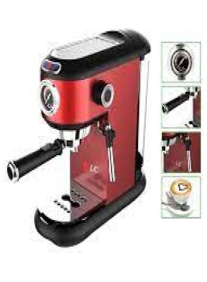 دي إل سي  ماكينة صنع قهوة الإسبريسو 1000.0 ml 1450.0 W DLC-CM7318 أحمر  - Image 3