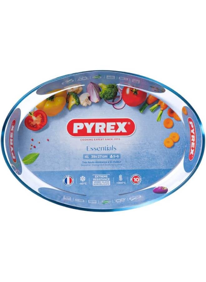 PYREX Oven Glass Dish Oval Clear 39x27cm - Image 2