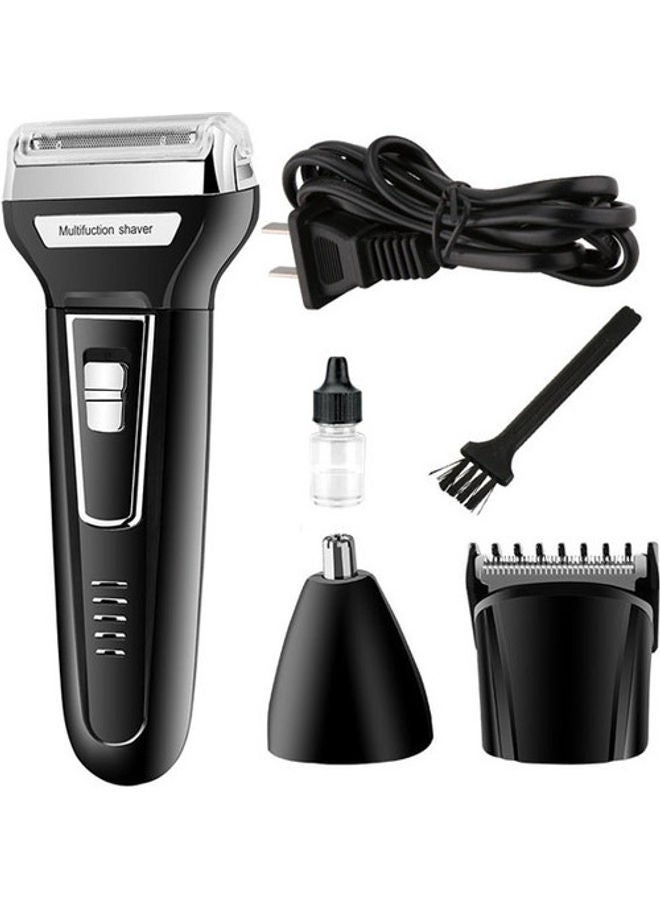 Kemei 3 In 1 Twin Blade Reciprocating Three Blades Electric Shaver Black - Image 1