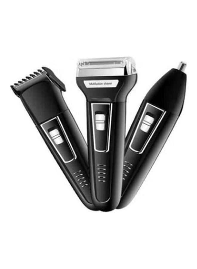 Kemei 3 In 1 Twin Blade Reciprocating Three Blades Electric Shaver Black - Image 2