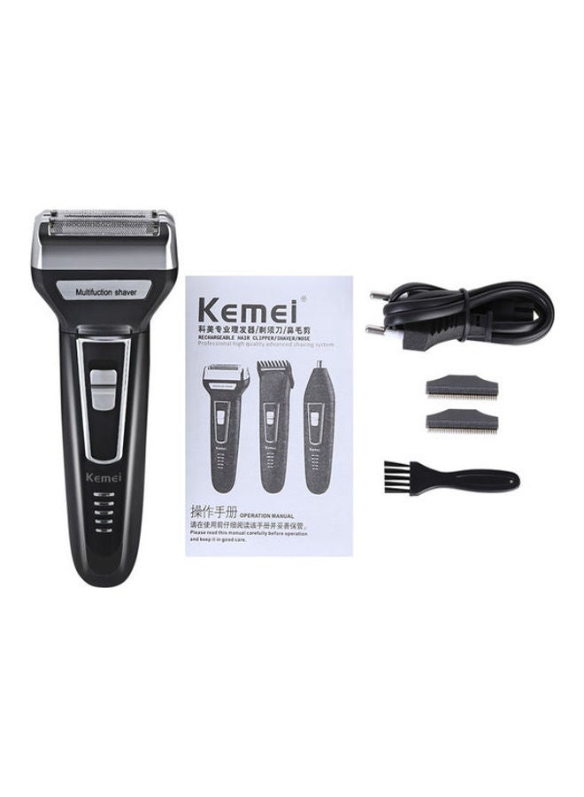 Kemei 3 In 1 Twin Blade Reciprocating Three Blades Electric Shaver Black - Image 4