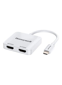 Honeywell Type C to Dual HDMI Adapter, 4K x 2K@60Hz Ultra HD Resolution, Compact And Portable, Compatible With All Type C MacBook, Laptop, PC, Xbox, PS5, Consoles And Tablets White  - Image 1