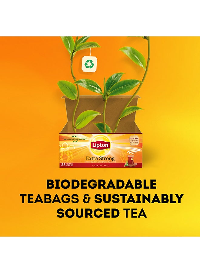 Lipton - Extra Strong Black Tea 25 Teabags 2.2grams  Single - Image 1