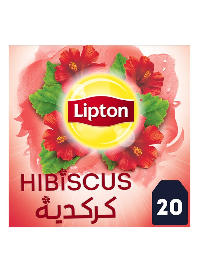 Lipton - Herbal Infusion Tea Hibiscus 20 Teabags 2grams Single - Image 1
