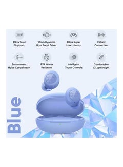 realme Buds Q2 Wireless Bluetooth In-Ear Earbuds With Mic Blue  - Image 3