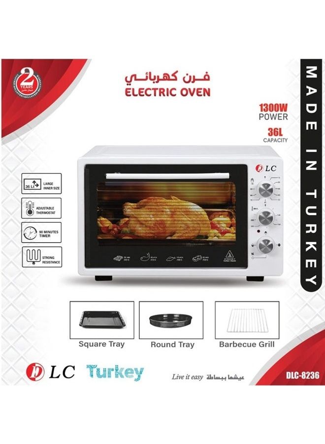 دي إل سي  فرن ميكروويف كهربائي مع خاصية الحَمل الحراري 36 L 1300 W DLC-8236 ابيض  - Image 5