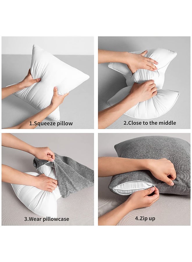 AL-HRAER Soft And Fluffy Cushion Filler Polyester White 45X45cm  - Image 4