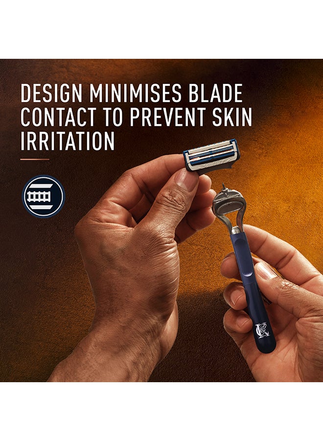 King C Neck Razor Designed For Shaving The Sensitive Skin Of Your And Cheeks With Sharpest Stainless Steel Platinum Coated Blades - https://f.nooncdn.com/p/v1678083115/N43912827A_5.jpg?format=jpg&width=original