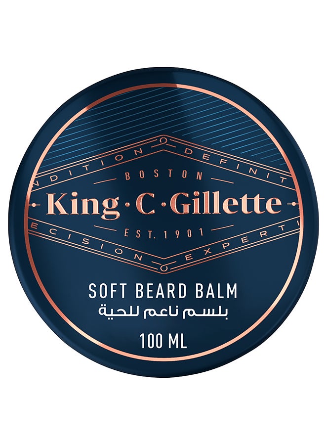 Gillette - King C Soft Beard Balm And Deep Conditioning With Cocoa Butter 100ml - Image 1