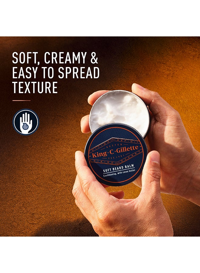 Gillette - King C Soft Beard Balm And Deep Conditioning With Cocoa Butter 100ml - Image 1