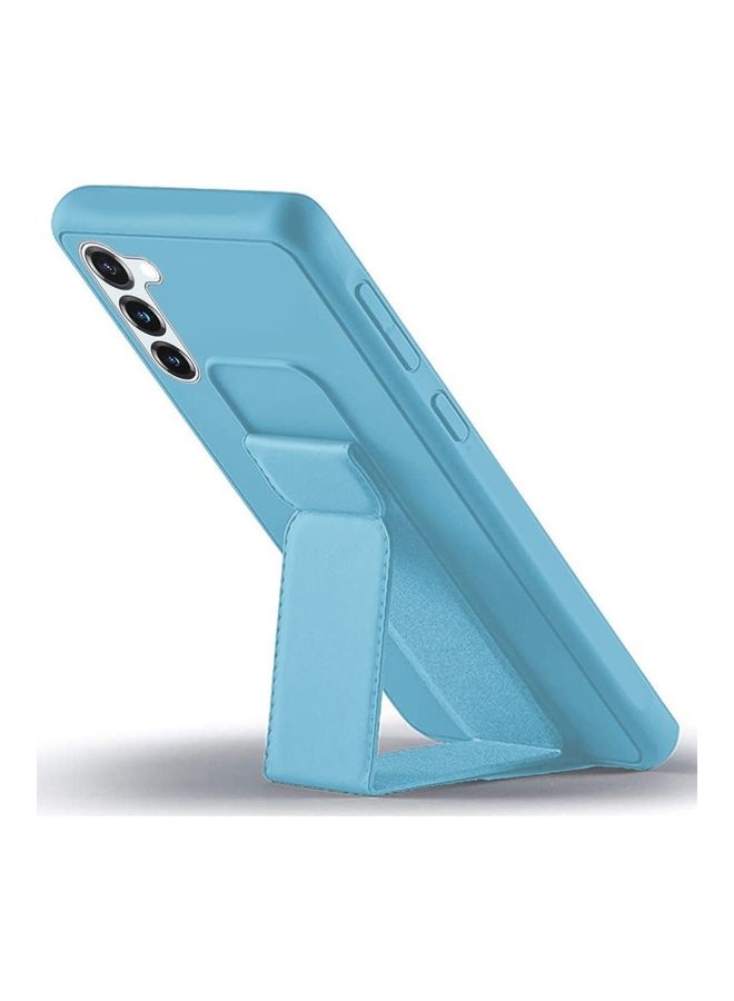 MARGOUN Samsung Galaxy S23 Grip Case Magnetic Kickstand Cover with Foldable Hand Strap Blue Blue - Image 5