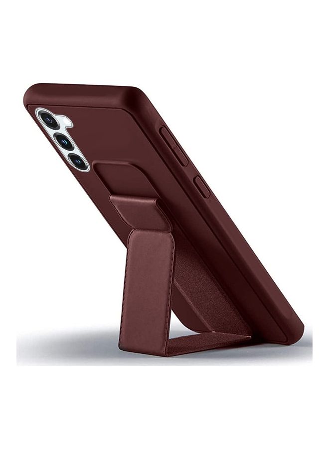 MARGOUN Samsung Galaxy S23 Plus Grip Case Magnetic Kickstand Cover with Foldable Hand Strap Maroon - Image 5