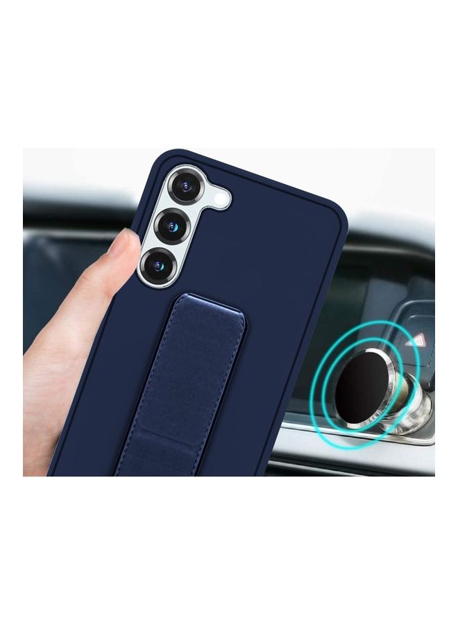 MARGOUN Samsung Galaxy S23 Grip Case Magnetic Kickstand Cover with Foldable Hand Strap Dark Blue Dark Blue - Image 3