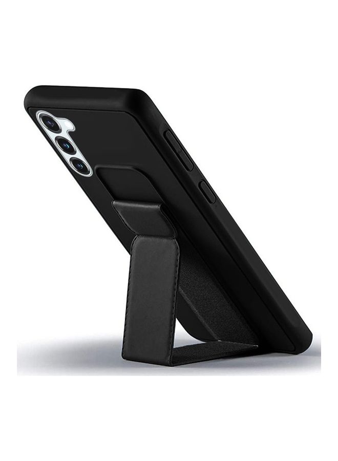 MARGOUN Samsung Galaxy S23 Plus Grip Case Magnetic Kickstand Cover with Foldable Hand Strap Black Black - Image 3