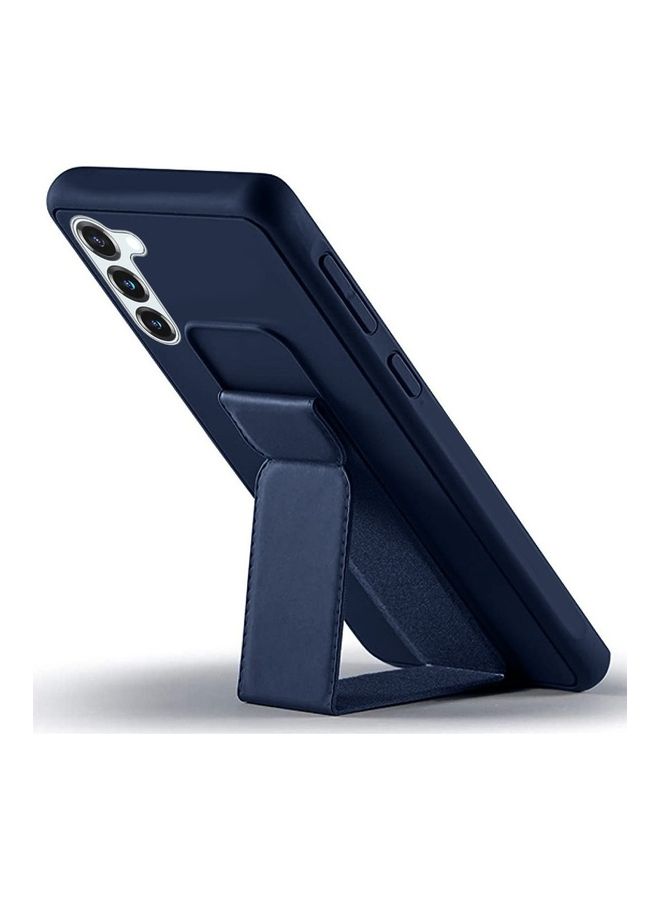 MARGOUN Samsung Galaxy S23 Plus Grip Case Magnetic Kickstand Cover with Foldable Hand Strap Dark Blue Dark Blue Dark Blue - Image 3