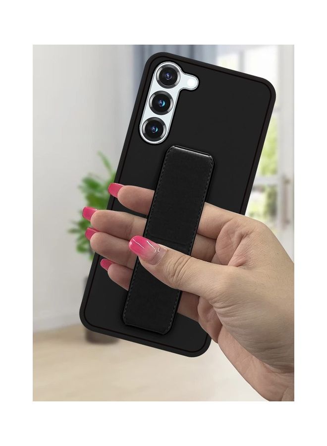 MARGOUN Samsung Galaxy S23 Plus Grip Case Magnetic Kickstand Cover with Foldable Hand Strap Black Black - Image 5