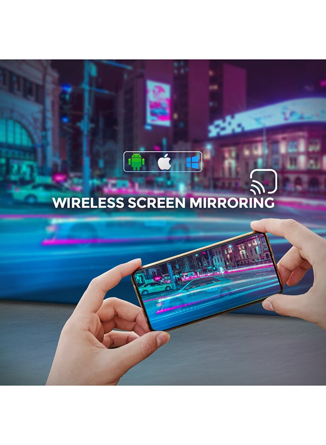 Wownect - Android 9.0 Tv Led 7000 Lumens/Screen Size Upto 300 Inch Native Res 1080P Full Hd Download Apps Bluetooth Wifi 4K With 150 Inch Projector PROJ-WO-73-AN_SCR-05 White - Image 1