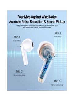 JOYROOM Dual Mic ENC True Wireless Bluetooth Earphone White  - Image 3