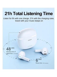 JOYROOM Dual Mic ENC True Wireless Bluetooth Earphone White  - Image 4
