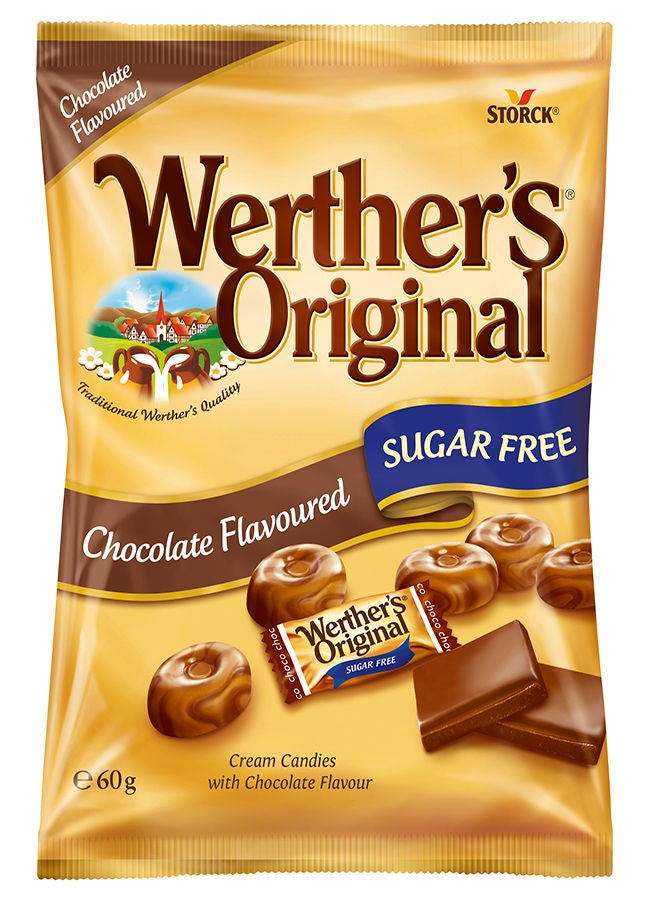 Werthers Chocolate Flavoured Sugar Free Candies Chocolate 60grams - Image 1