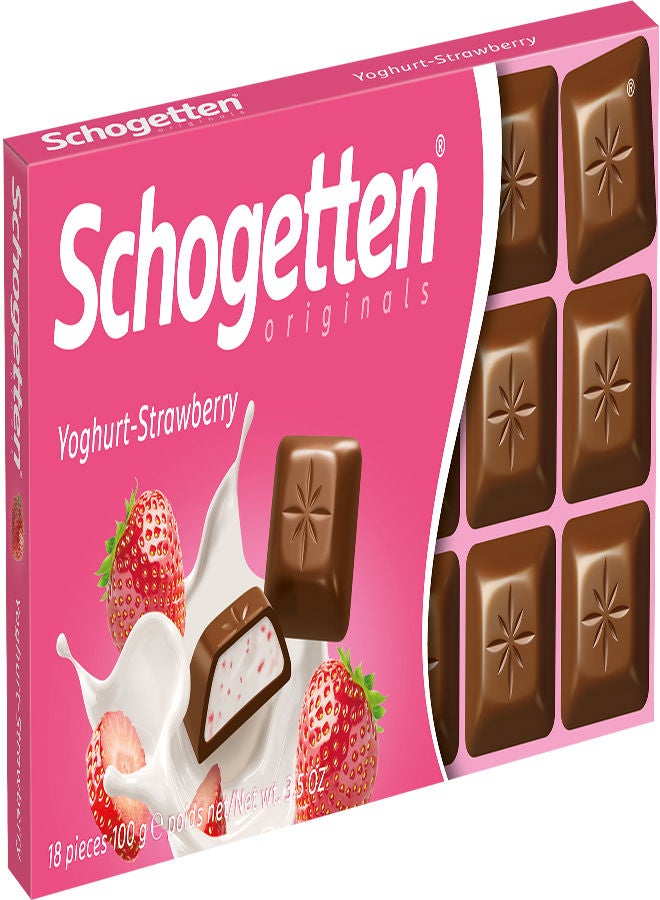 Schogetten - Yogurt Strawberry Chocolate 100grams - Image 1