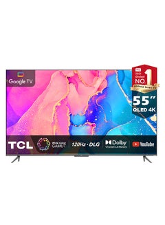 55-Inch 4K Ultra HD Smart QLED Google TV 55C635 Black