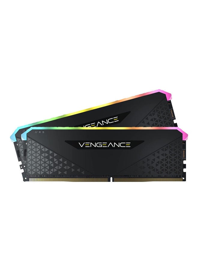 CORSAIR - Vengeance RGB RS 16GB 2x8GB DDR4 3200 PC4-25600 C16 Desktop Memory Black - Image 1