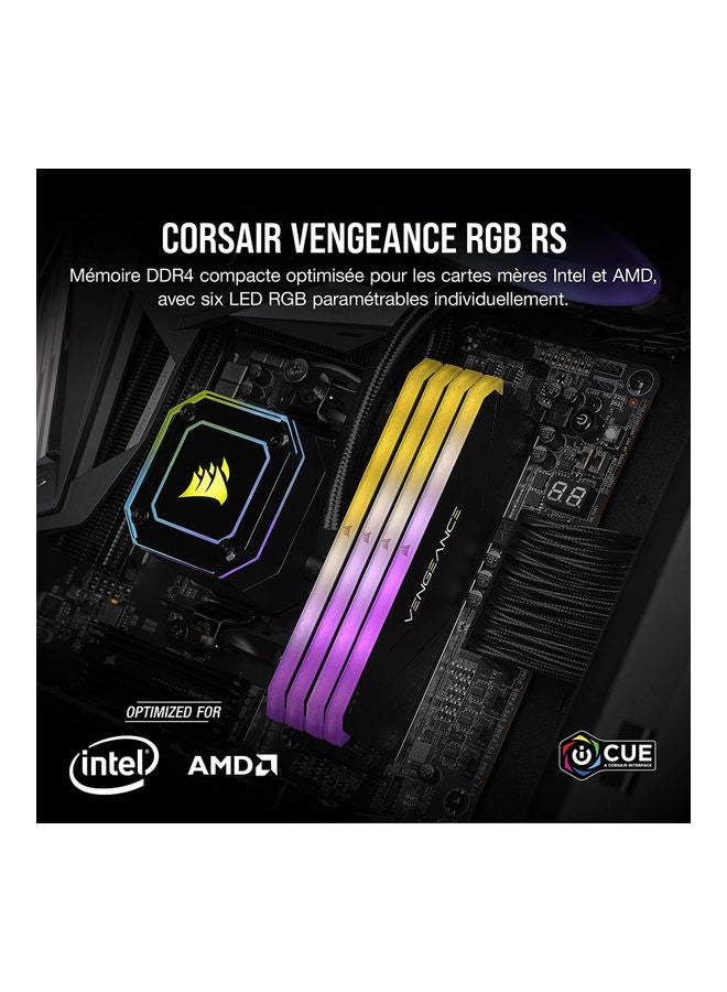 CORSAIR - Vengeance RGB RS 16GB 2x8GB DDR4 3200 PC4-25600 C16 Desktop Memory Black - Image 1