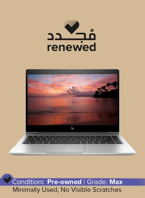 Renewed - EliteBook 840 G5 Business Laptop With 14-Inch HD Display,7th Generation Core i5/8GB DDR4 RAM/256GB SSD Hard/Windows 10 Pro English Silver