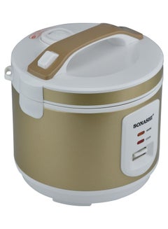 Rice Cooker/Steamer With Non-Stick Coating & Automatic Shut Off Function | Color Stainless Steel Body & Lid | Accessories: Plastic Steamer, Measuring Cup and Spoon 1.5 L 500 W SRC-515 Gold - v1678100809/N53389431A_4