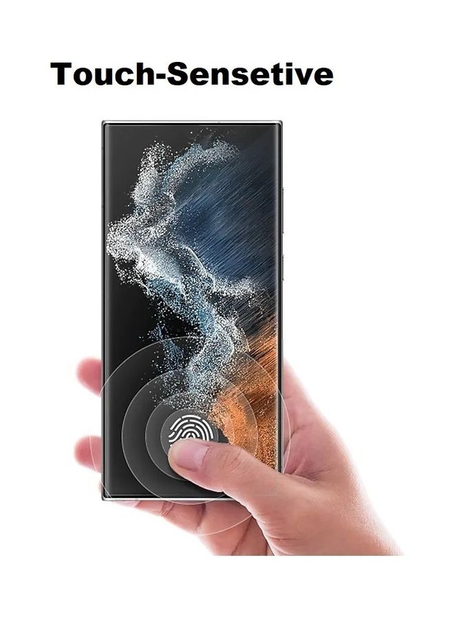 MARGOUN Samsung Galaxy S22 Ultra Screen Protector Tempered Glass 9H Hardness Anti-Scratch 3D Curved Edge to Edge Full Coverage Clear/Black - Image 4