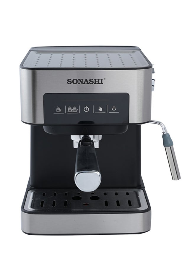 سوناشي - ماكينة صنع القهوة الرقمية  15 بار  مع لوحة تحكم تعمل باللمس 1.6 L 850 W SCM-4964 فضي/أسود - Image 1